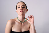 Bi-Colored Tourmaline Bead Necklace