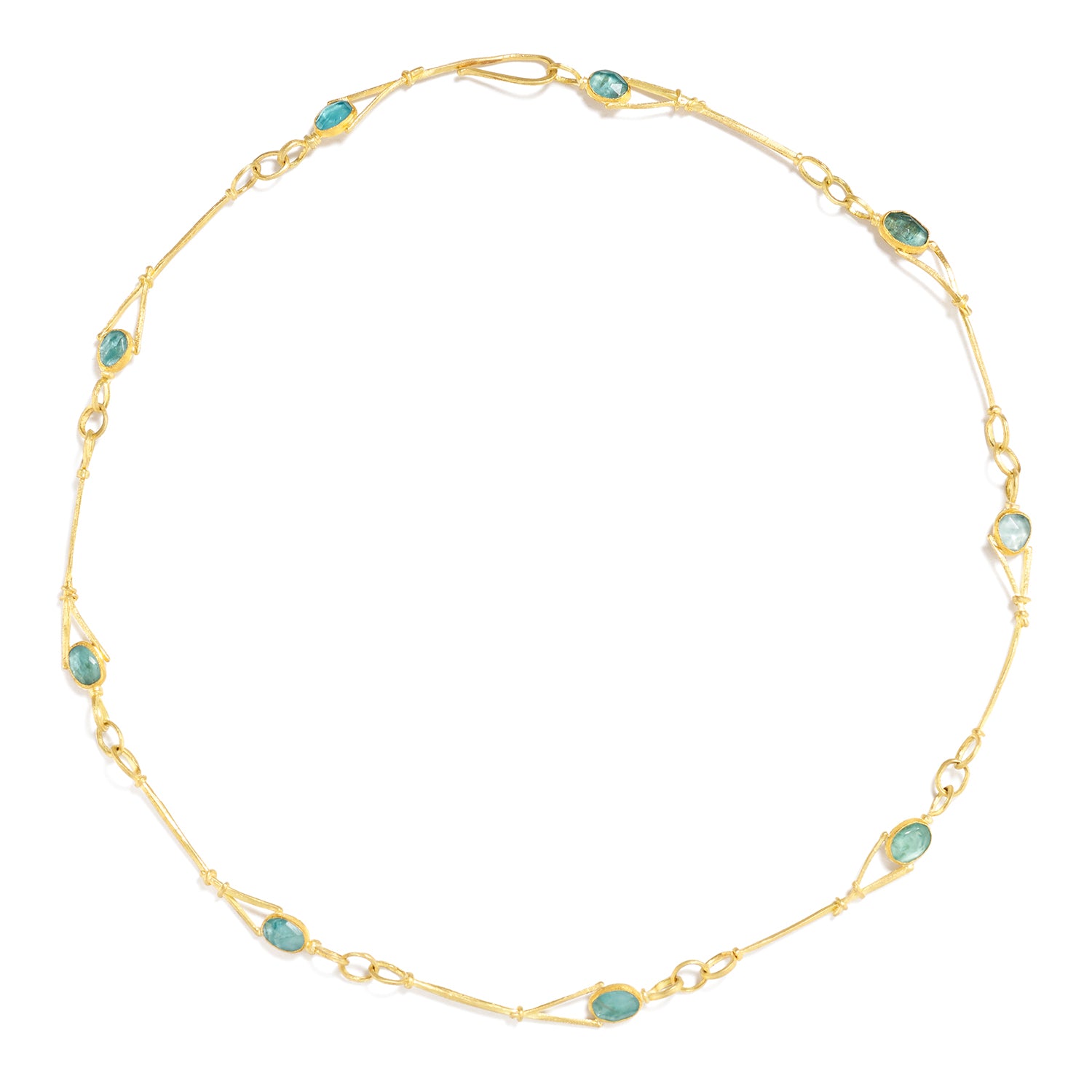 Apatite and Gold Necklace
