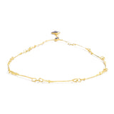 Gold Necklace with Iolite