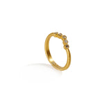 Gold Ring with Five Diamond Arch