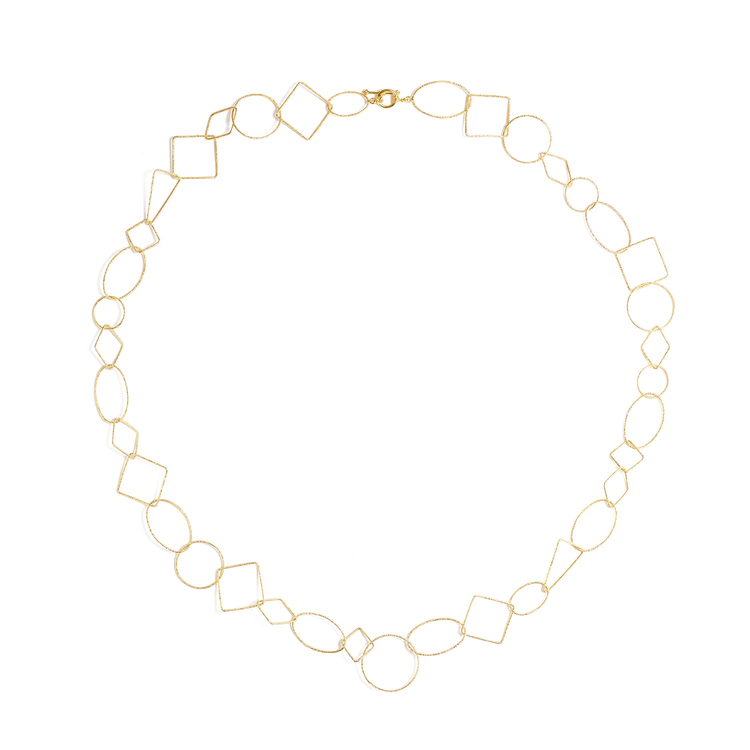 Gold Geometric Link Necklace