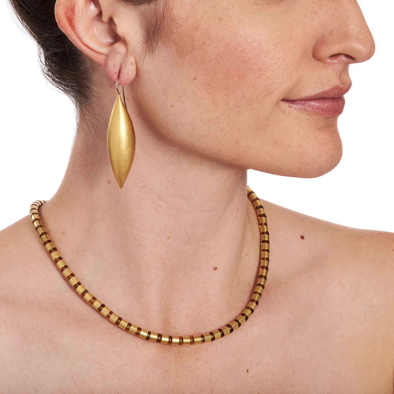 Cleopatra Gold Collier~5mm Citrine