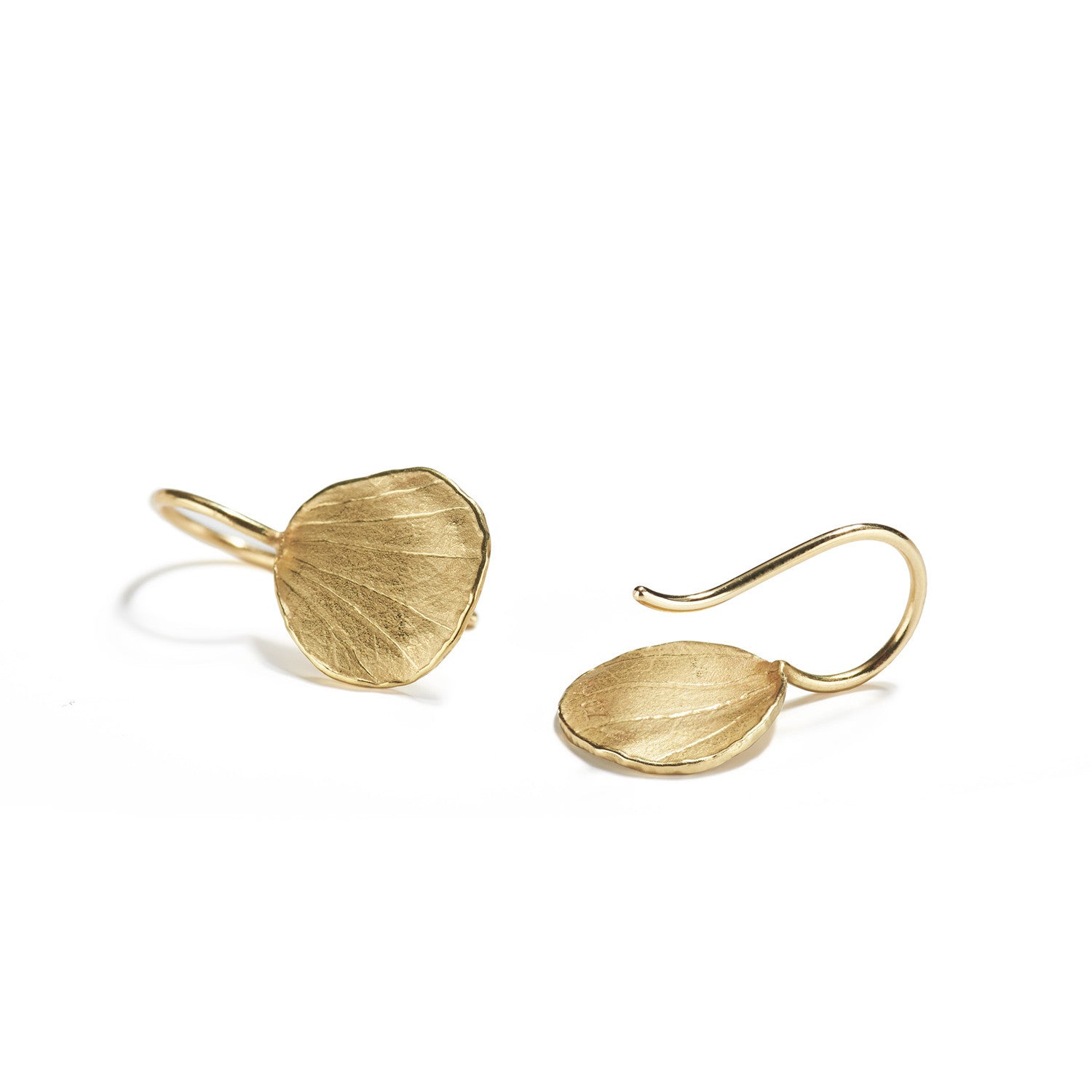 Golden Petal Drop Earrings