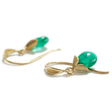 Small Teardrop Emerald Earrings