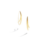 Gold Double Olive Leaf Earrings