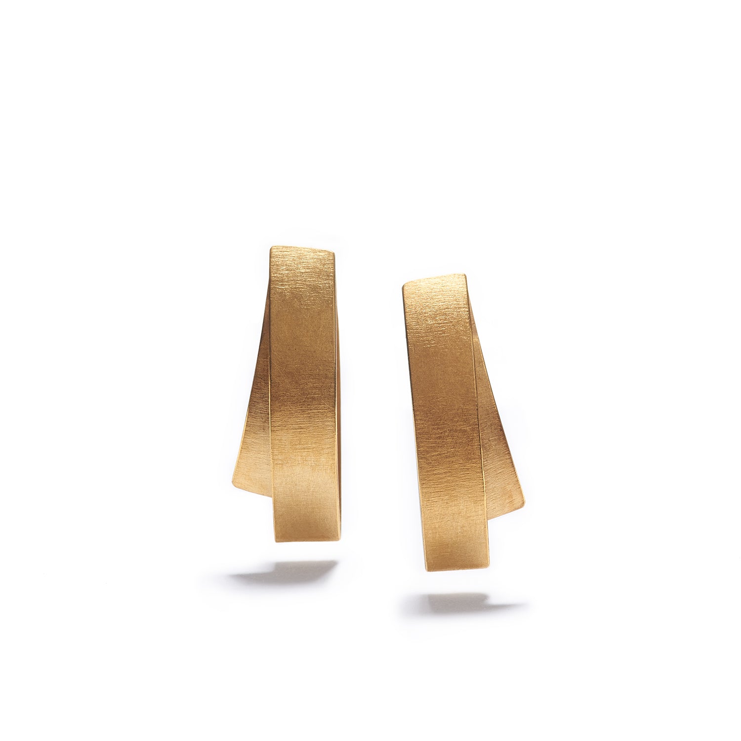 Small Folded Gold Earrings