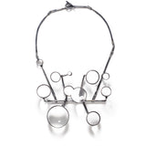 Silver Oxidized Magnifying Glass Necklace
