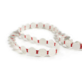 Classic Circles Ribbon Necklace~Red