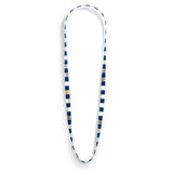 Classic Square Ribbon Necklace~Lapis Blue