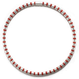 Cleopatra Sterling Silver Collier~6mm Red Coral