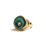 Whirlpool Ring in Gold, Turquoise, and Sapphire