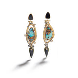 Edwards Black Jade & Australian Boulder Opal Earrings