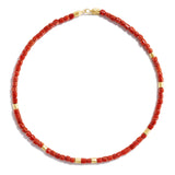 Red Coral Beaded Necklace