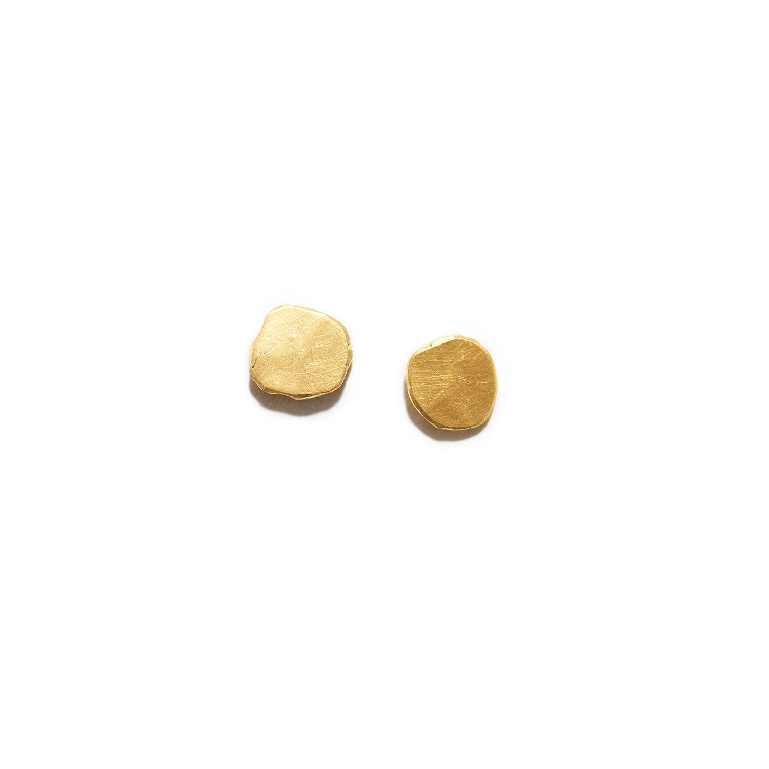 Gold Nugget Stud Earrings~5.5mm