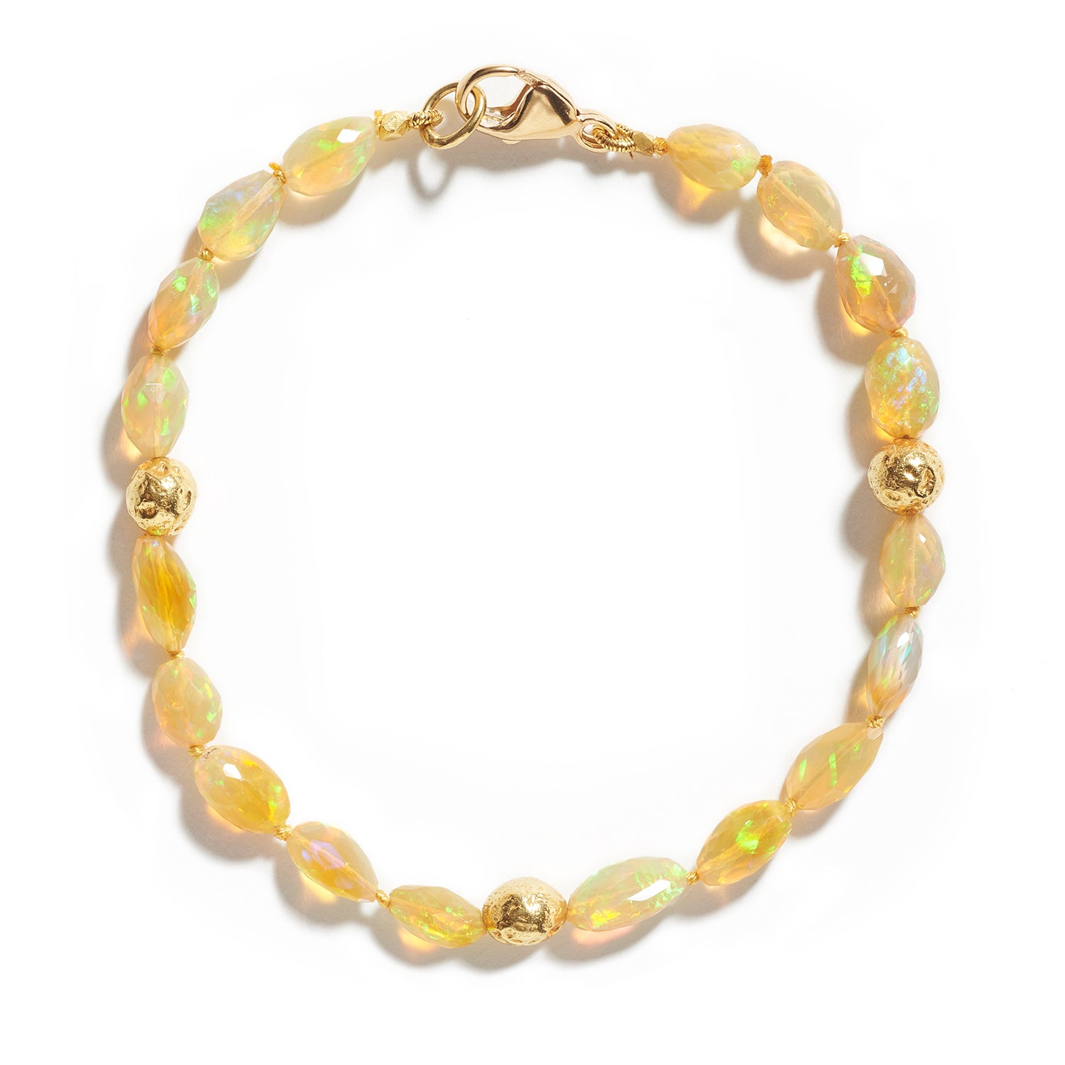 Ethiopian Opal & Gold Bracelet