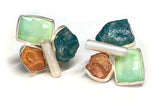 Apatite Mexican Opal Earrings