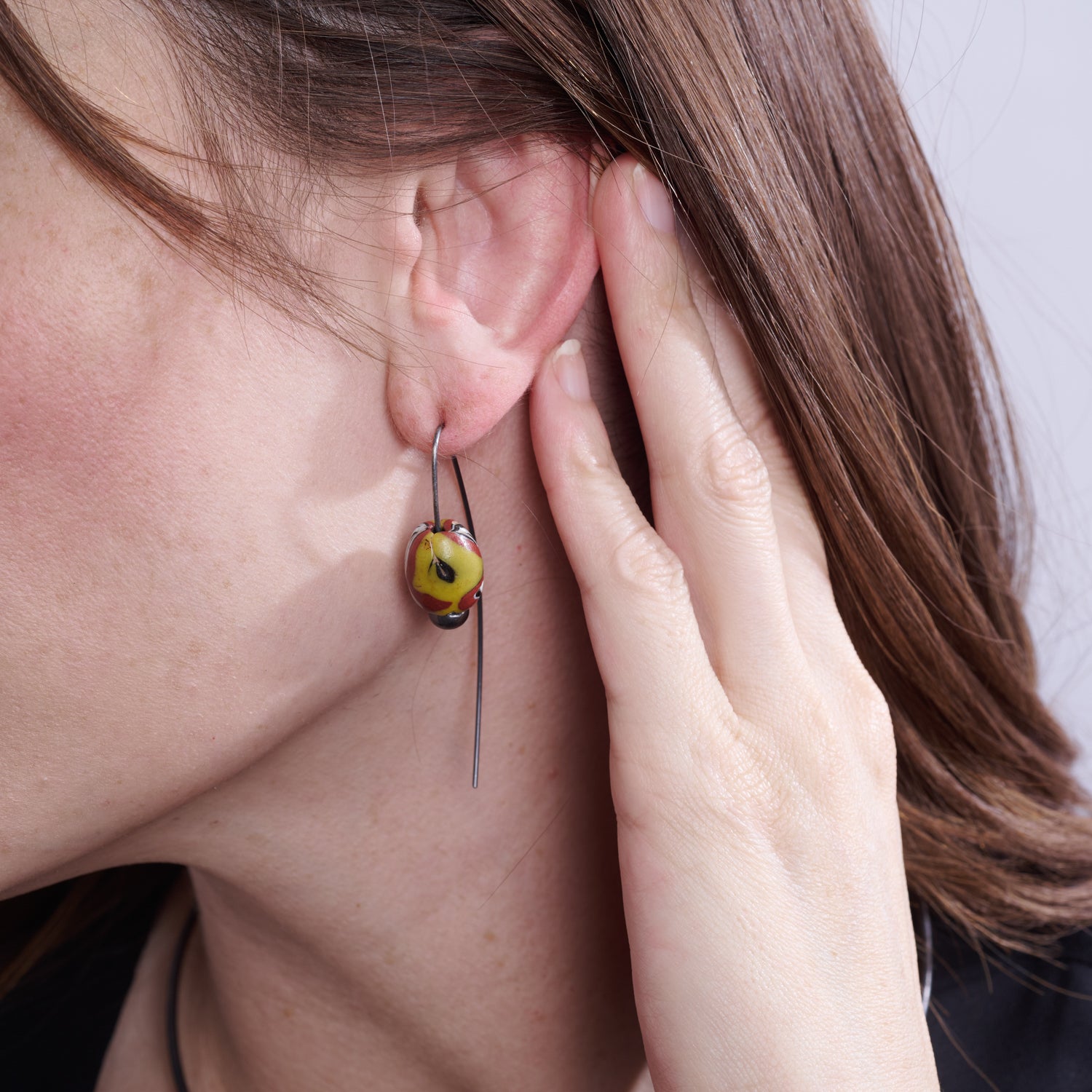 Glass Hook Earrings