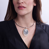 White Agate Neck Cuff