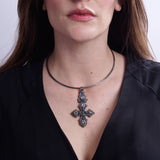 Diamond Coptic Cross Neck Cuff