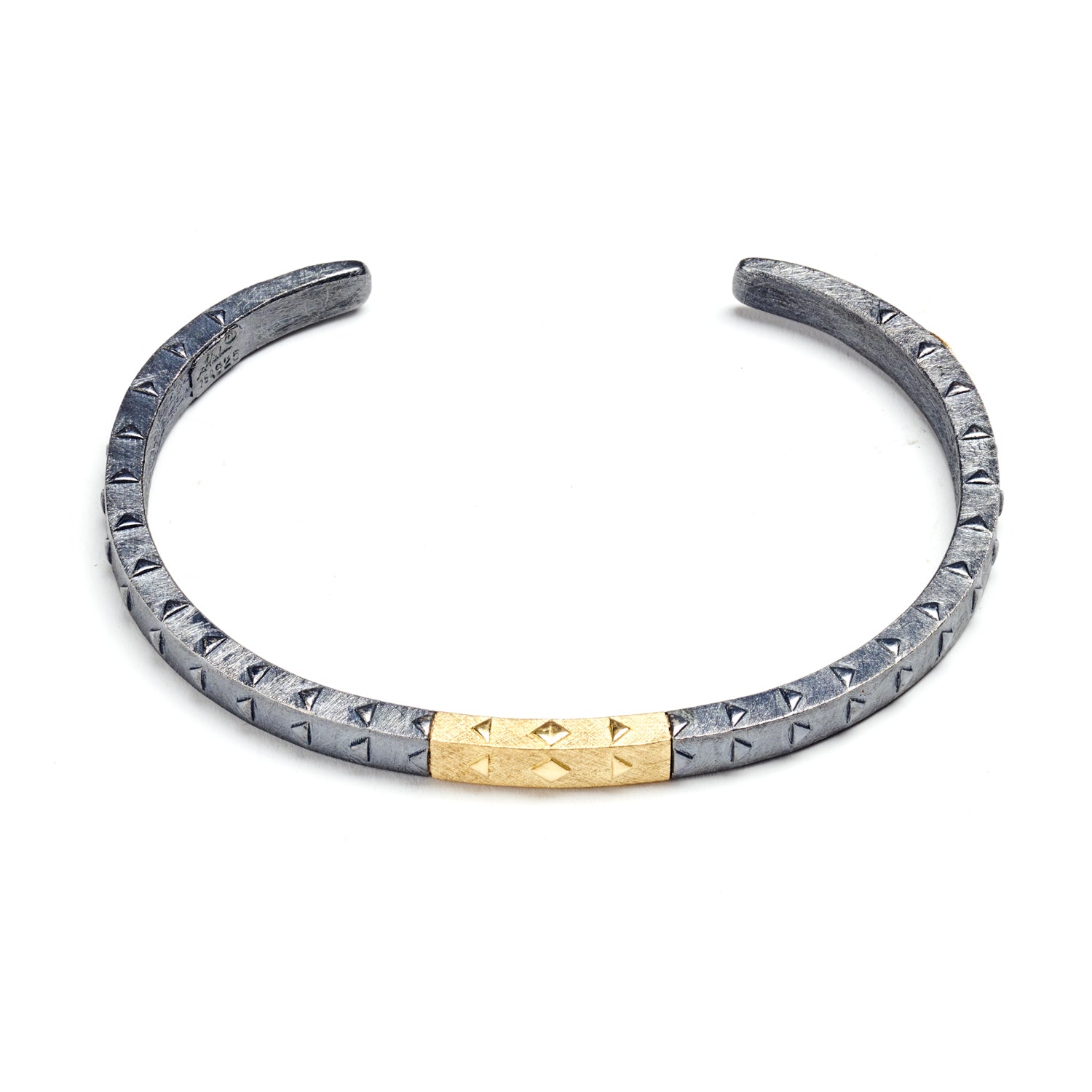 Oxidized Sterling Silver & Ruby Bracelet