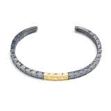 Oxidized Sterling Silver & Ruby Bracelet