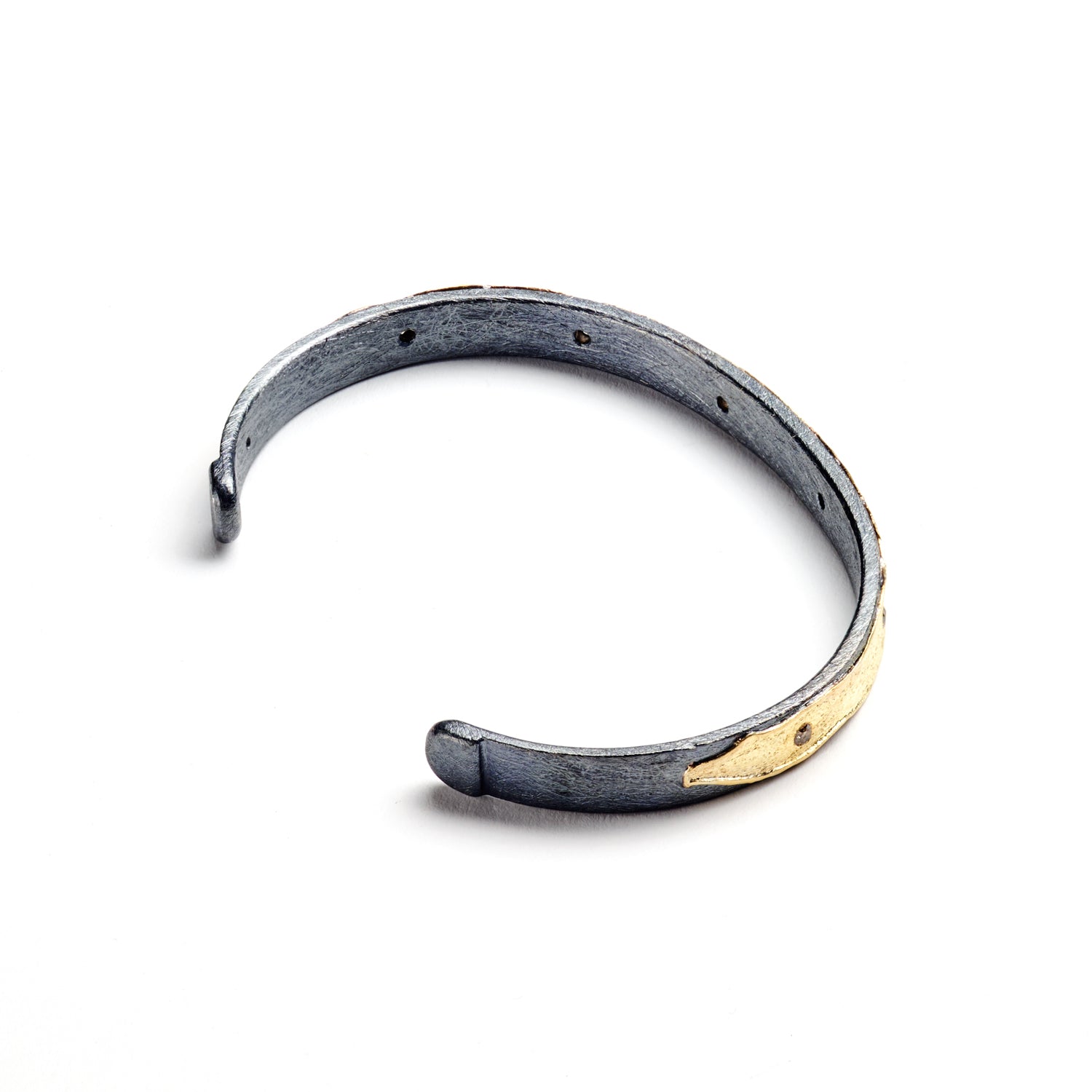 Oxidized Sterling Silver & Champagne Diamond Bracelet