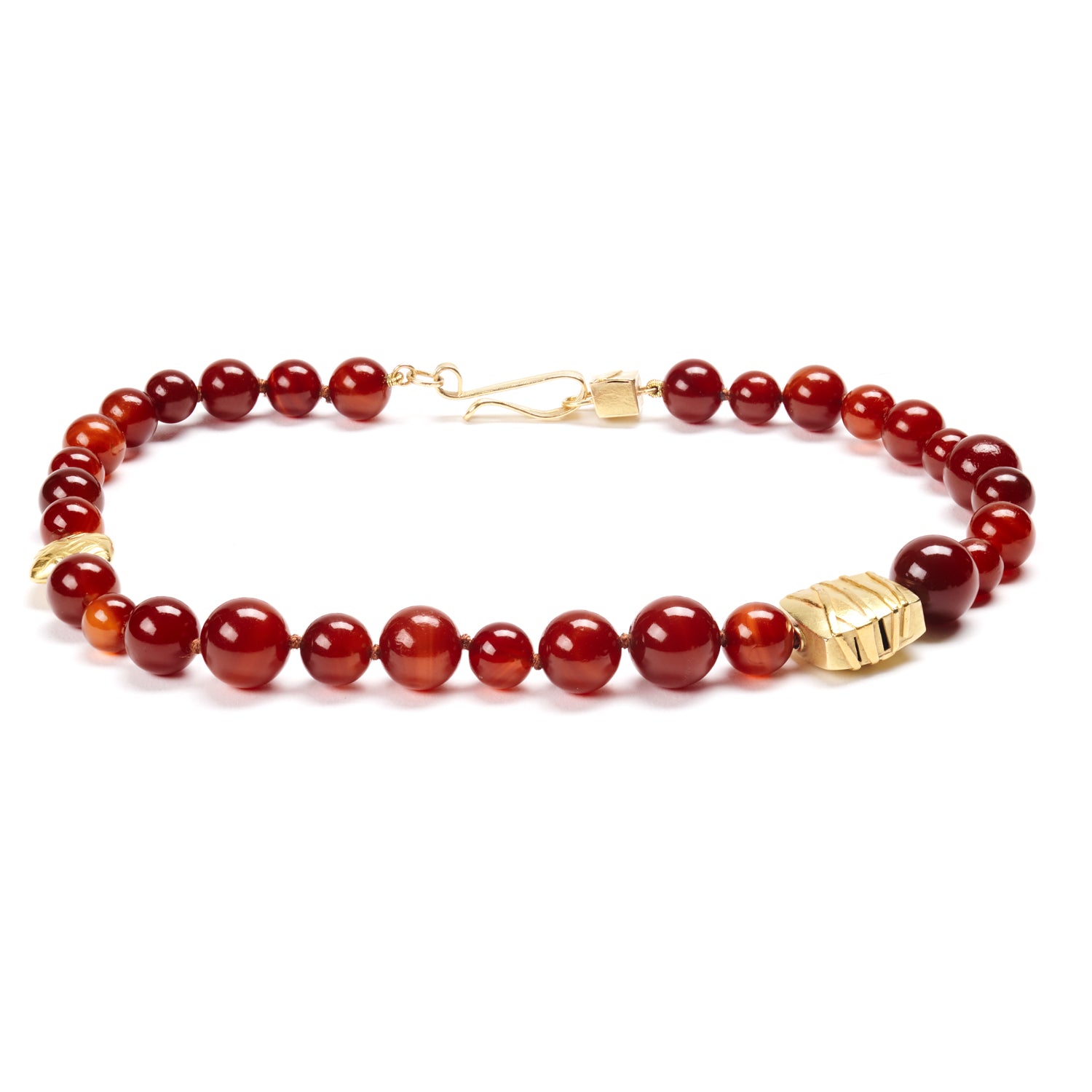 Carnelian and Gold Strand