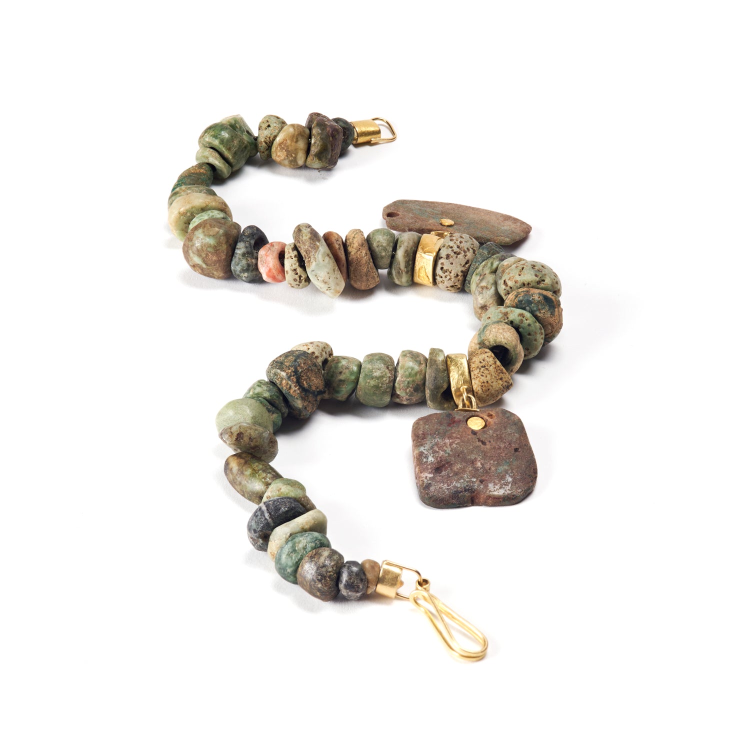 Ancient Jade Choker With Pendants