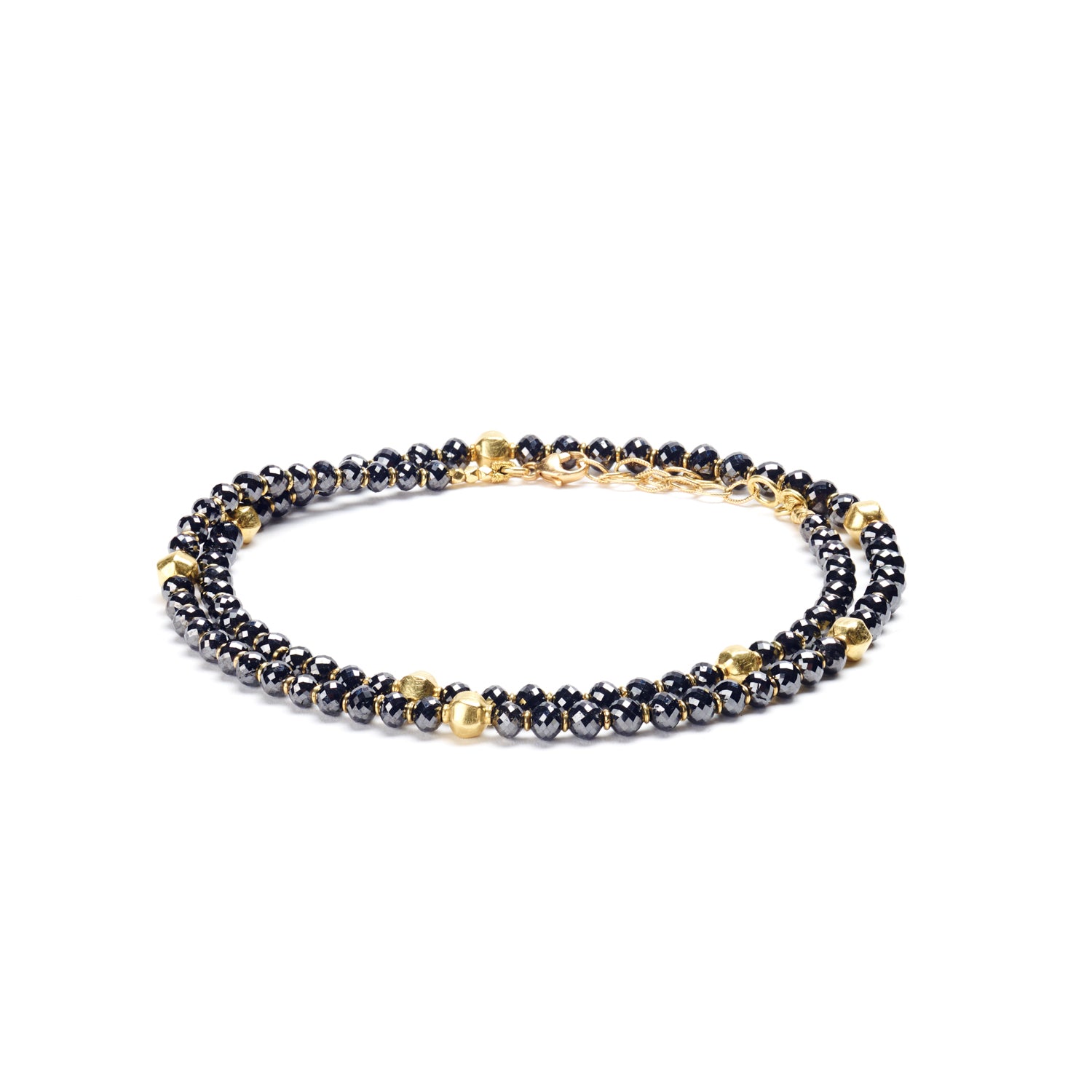 Chain of Black Diamond Beads