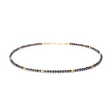 Chain of Black Diamond Beads