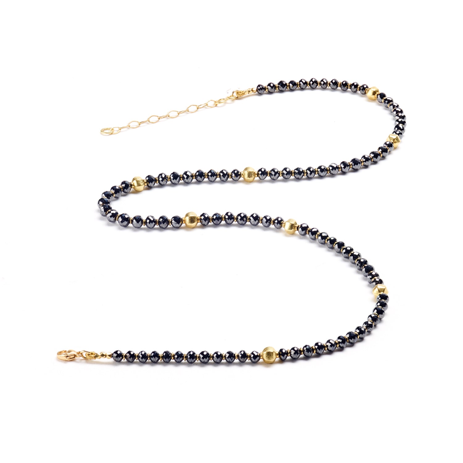 Chain of Black Diamond Beads