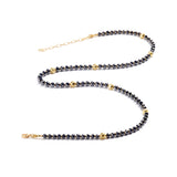 Chain of Black Diamond Beads