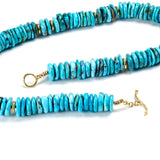 Turquoise Disc Bead Necklace