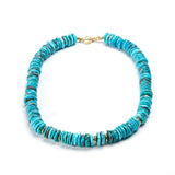 Turquoise Disc Bead Necklace