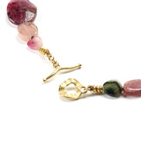 Watermelon Tourmaline Slice Necklace