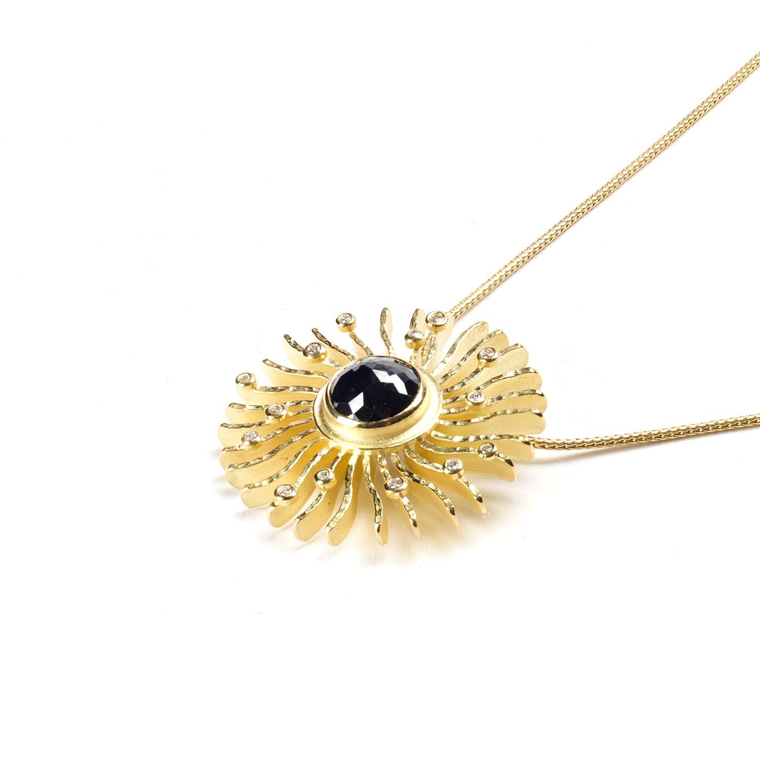 Black Diamond Sunburst Necklace