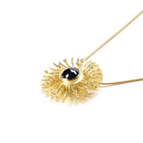 Black Diamond Sunburst Necklace