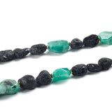 Emerald Crystal & Black Tourmaline Necklace