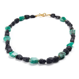 Emerald Crystal & Black Tourmaline Necklace