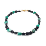 Emerald Crystal & Black Tourmaline Necklace