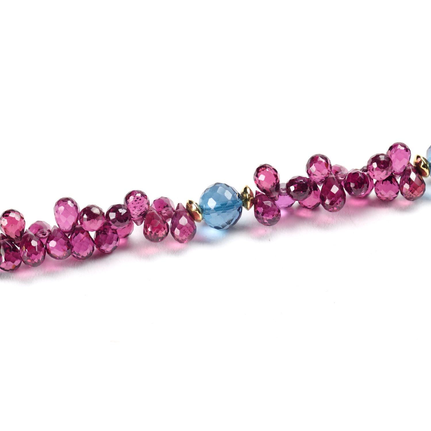 Rhodolite Garnet Briolette Bracelet