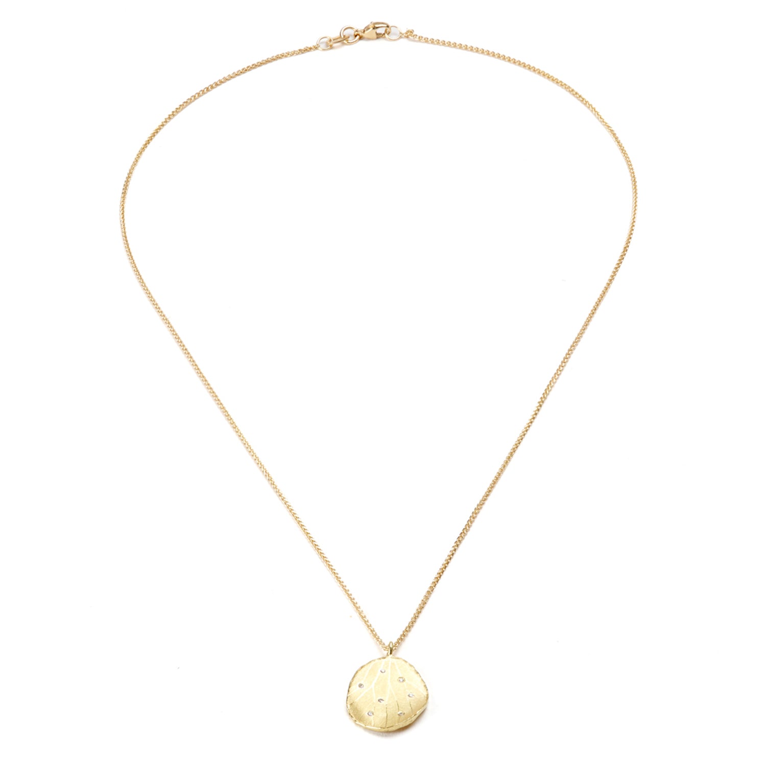 Gold Petal Pendant Necklace