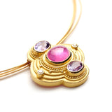 Ruby & Sapphire Quatrefoil Necklace