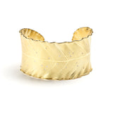 Leaf Cuff With Diamonds