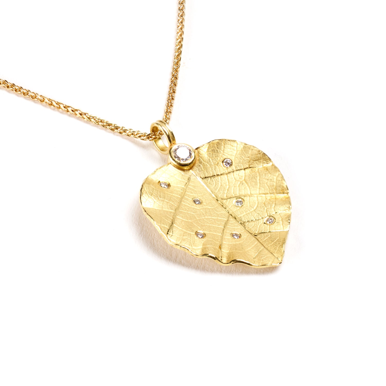 Violet Leaf Necklace