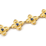 Sapphire & Gold Dogwood Bracelet