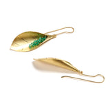 Curled Leaf Drop Earrings