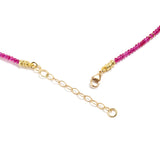 Ruby & Gold Blossom Necklace