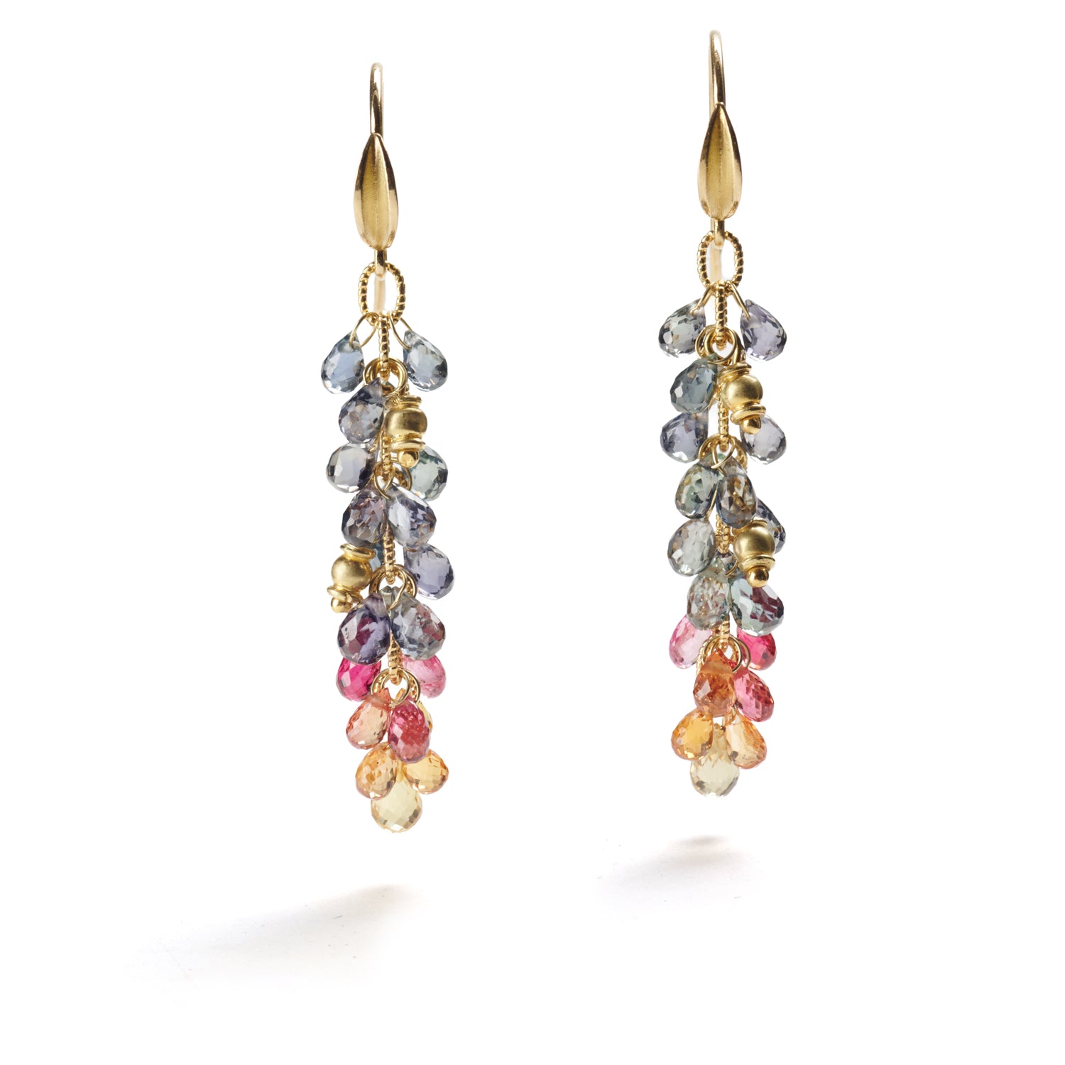 Autumn Sapphire Cluster Earrings