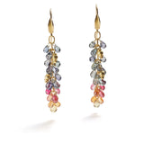 Autumn Sapphire Cluster Earrings